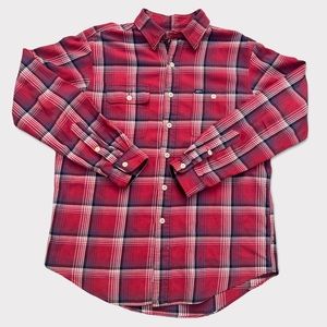VTG 90s Polo Ralph Lauren Sailor Merchant Plaid Flannel Shirt Mens Size L EUC